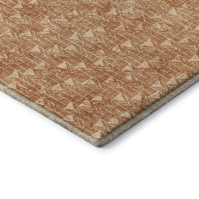 Premium Machine Washable Cerrito AMF514 Salmon Rug, Rectangle 5' x 7'6"