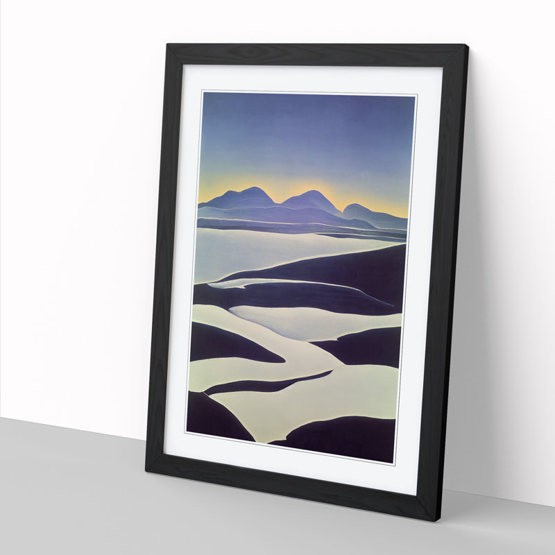 Winter Landscape - Single Picture Frame Print, 64cm H x 46cm W x 2cm D, Oak