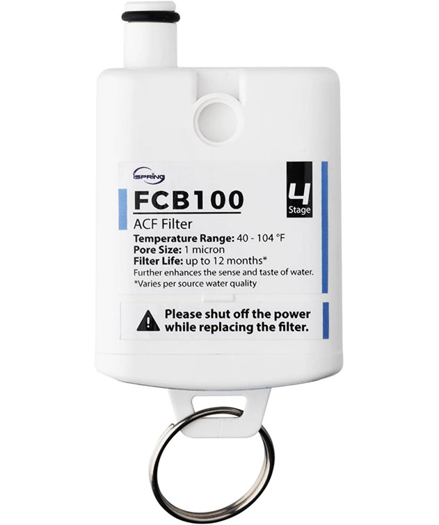 iSpring FCB100 Replacement Filter for RCD100 Countertop Reverse Osmosis System, Post Carbon Filter, Replacement Cycle: Up to 12 Months