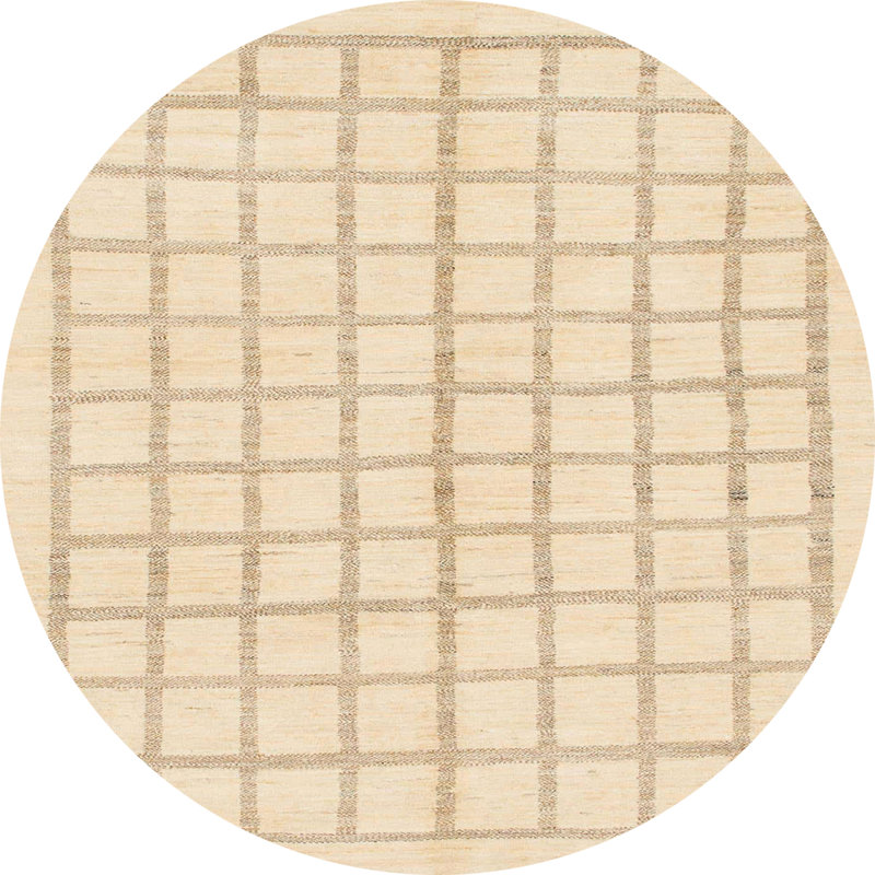 Tapis décoratif multicolore à motif abstrait, Rond 5 pi