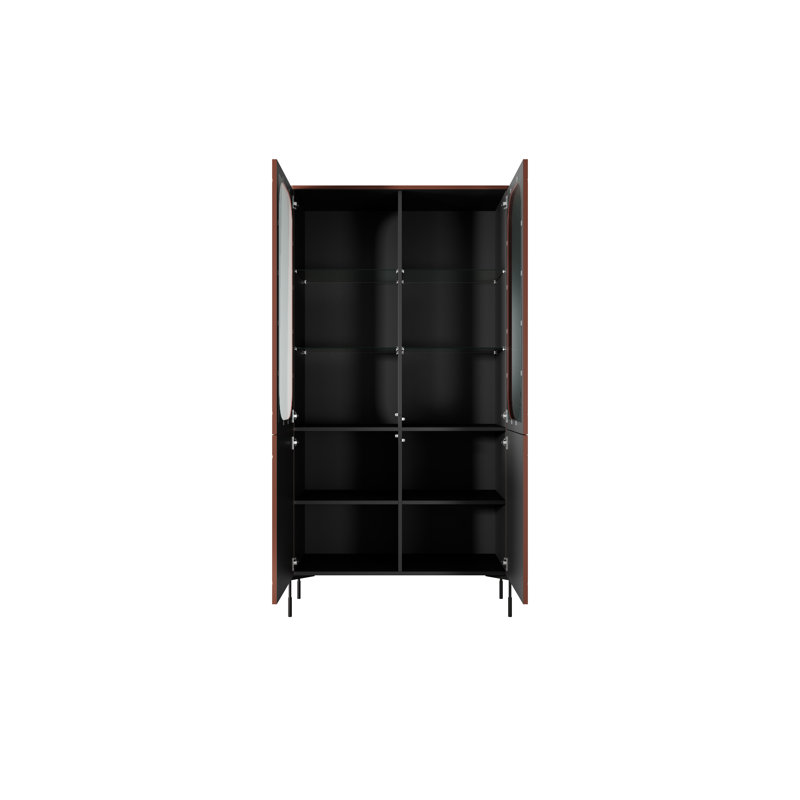 Arnasia Display Cabinet, Burgundy