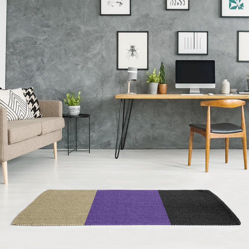 Tapis mauve/noir, Rectangle 4 pi x 6 pi