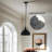 D10.4x11.4" Pendant Light With Ceiling Mount And Chain
