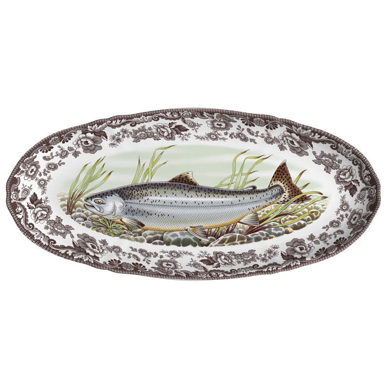Spode Woodland Fish Fish Dish 18.5"