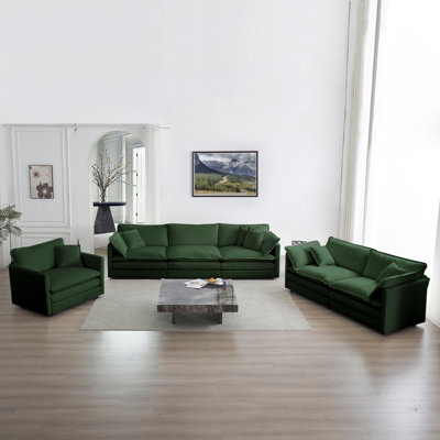 Canapé moderne, ensemble de canapé modulaire à assise très profonde 3 pièces pour salon, canapé surdimensionné, canapé 3 places, causeuse et canapé simple