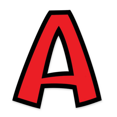 Pin-up Ready Letters, 4", Pre-punched, Red