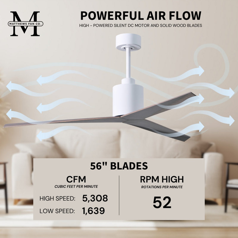 Eliza Outdoor Downrod Ceiling Fan, Old Oak Tone, Gloss White