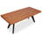 Solid Wood Top Metal Base Dining Table