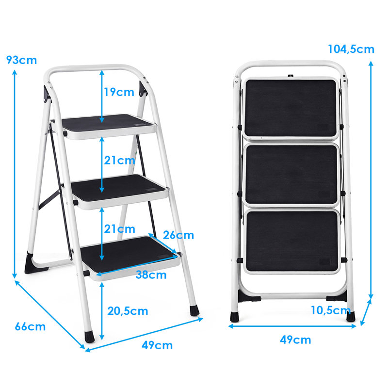 3 - Step Steel Folding Step Ladder