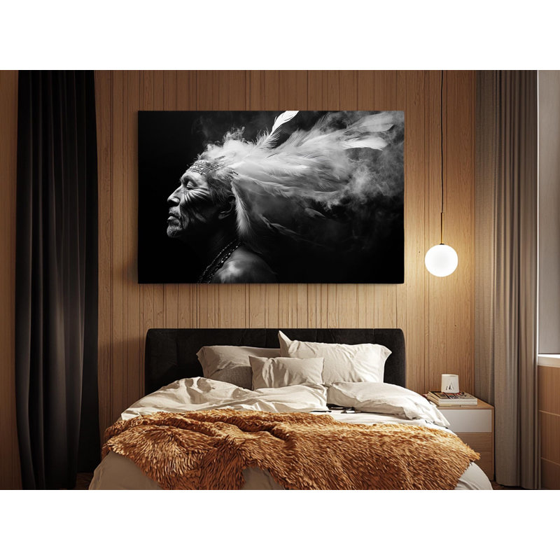 Reproduction d'art sur toile Native Warrior, H 12 po x l 18 po