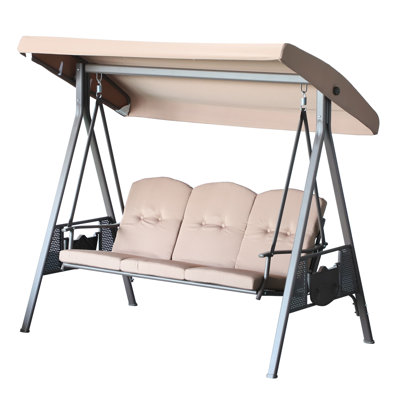 3 Person Porch Swing with Canopy