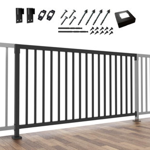 2 Packs Vertical Guard Rail Kit Baluster Fence Kit 6'w