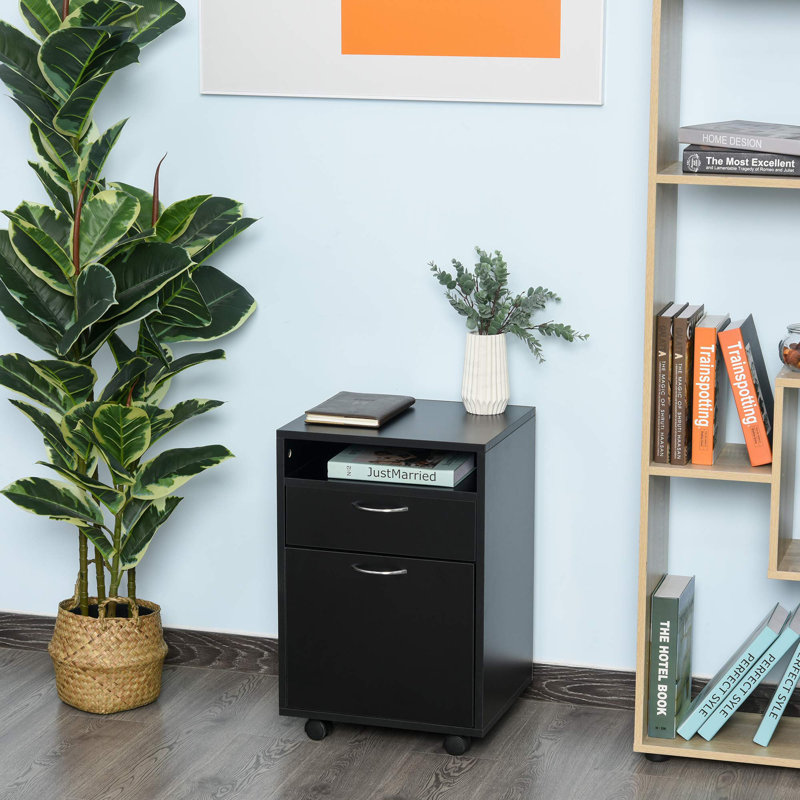 Pacie 40cm Wide 1 -Drawer File Cabinet, Black