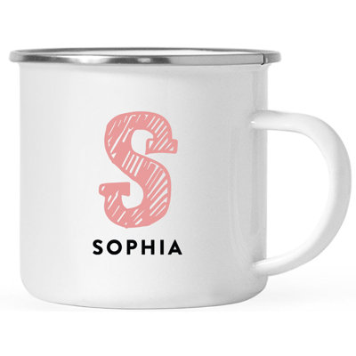 Tasse à café personnalisée avec monogramme personnalisé lettres A à Z