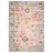 Kugler Vintage Traditional Pink/ Blue Printed Washable Flat Pile Area Rug-2122412440