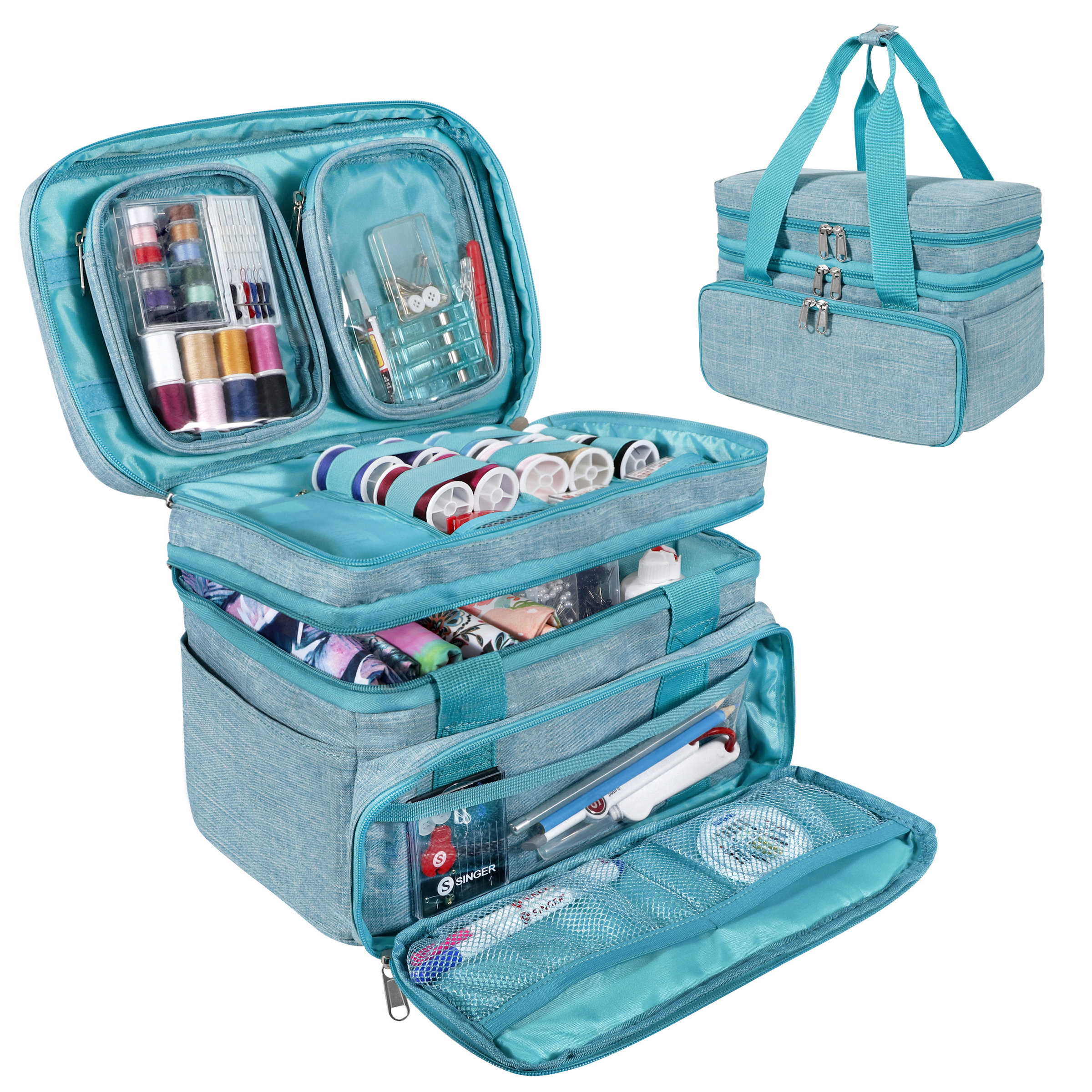 Sac Organisateur De Couture Luxja - Multi-poches Pour Fournitures, Rangement Robuste, Transport Facile