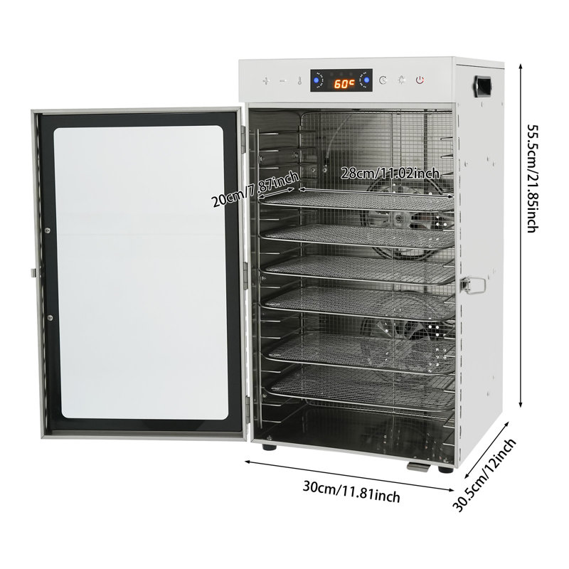 Déshydrateur d'aliments en acier inoxydable 800W 800W