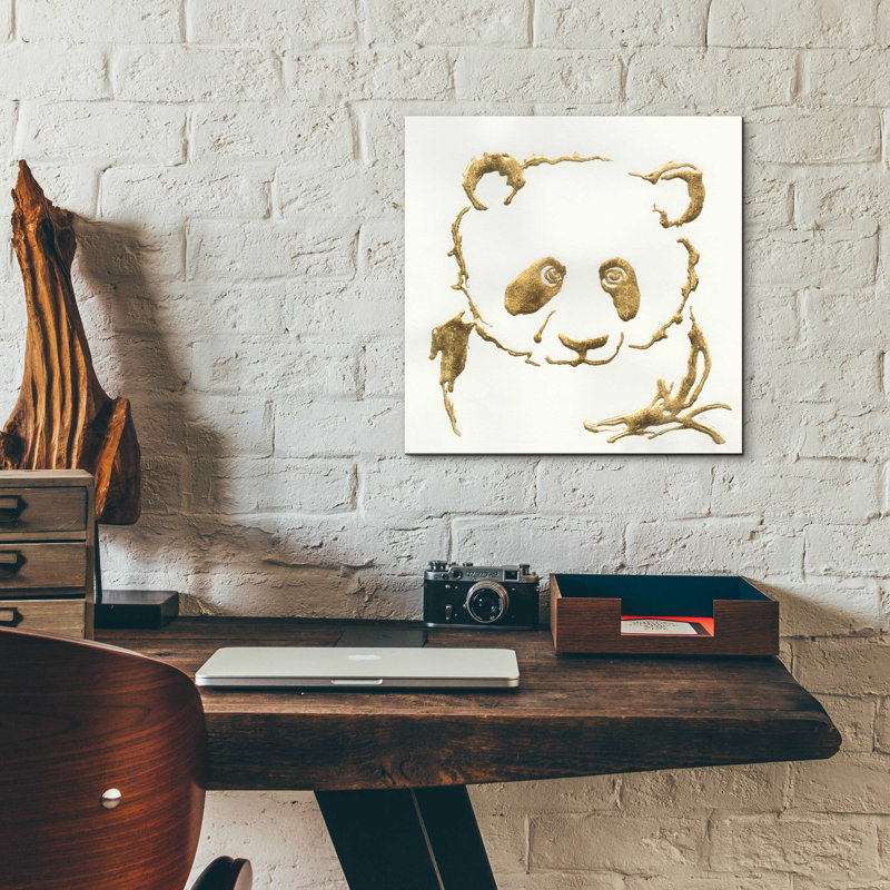 " Gilded Panda " by Chris Paschke, 12" H x 12" W x 0.13" D