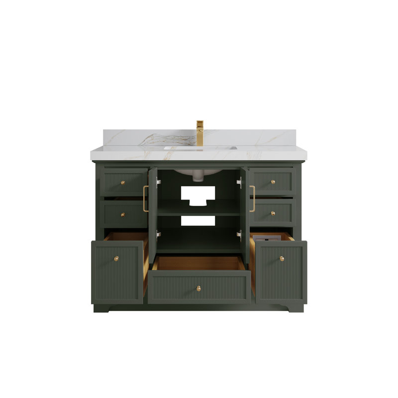 Alys 48'' Single Bathroom Vanity with Quartz Top