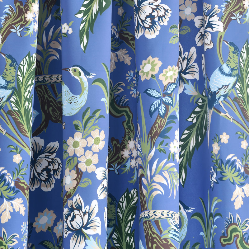 Dolores Room Darkening Pair, 52''W x 84''L, Blue/Green