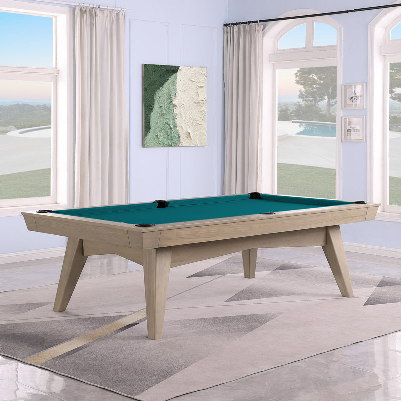 Table de billard en ardoise avec plateau de salle à manger ModArt, Gris délavé, 8 pi, Bleu vert