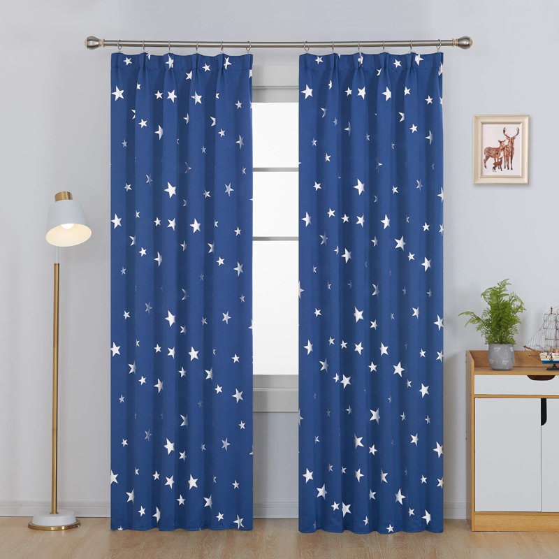 Blackout Curtain Pair, 52cm Width x 242cm Drop