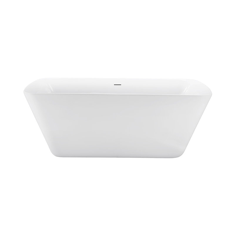 1501.1mm x 718.8mm Soaking Acrylic Bathtub, Brushed Nickel