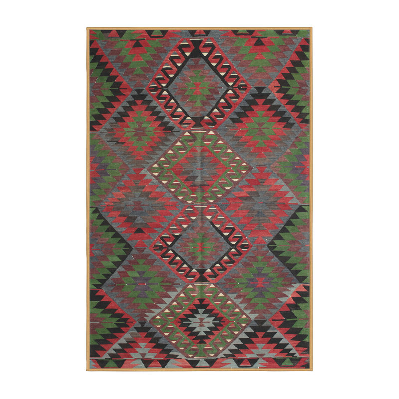 Tapis rouge à motif sud-ouest, Rectangle 5 pi x 7 pi