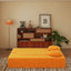 Lit simple avec oreiller, compressible, jaune, pour chambre d'amis - Léger, aucun assemblage requis, salon pliant jaune, confortable et polyvalent, rembourrage en mousse de fibre