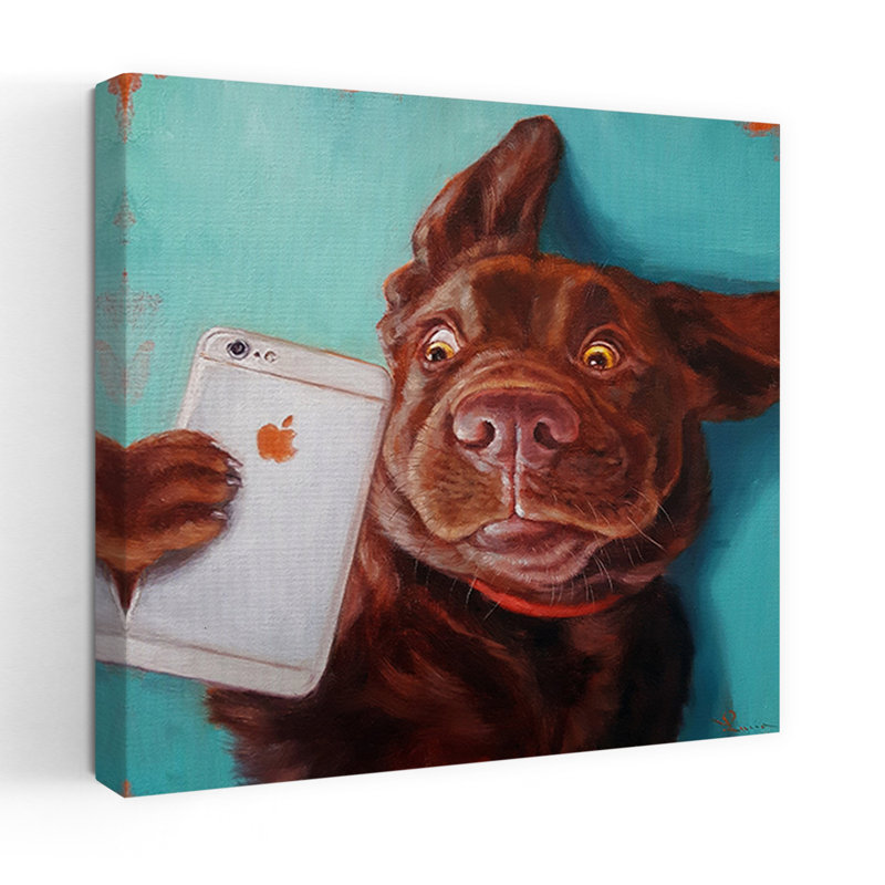 Art contemporain pour chien, H 18 po x l 18 po