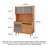 Scandinavian Cherry Wood Storage Food Cabinet