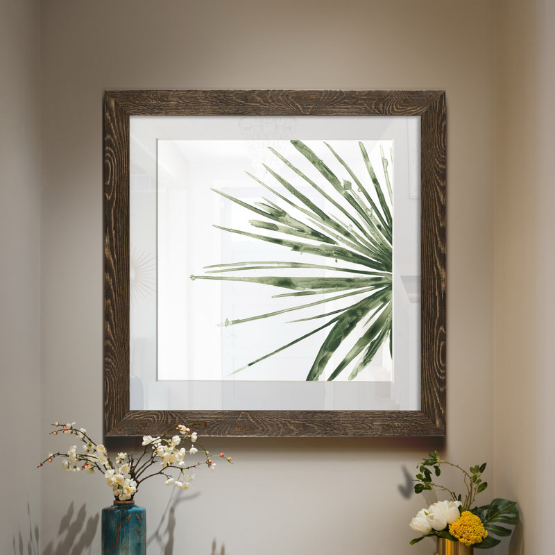 Verdant impressions IV, reproduction d’art, H 27,5 po x l 27,5 po x P 1,5 po, Papier, cadre noyer