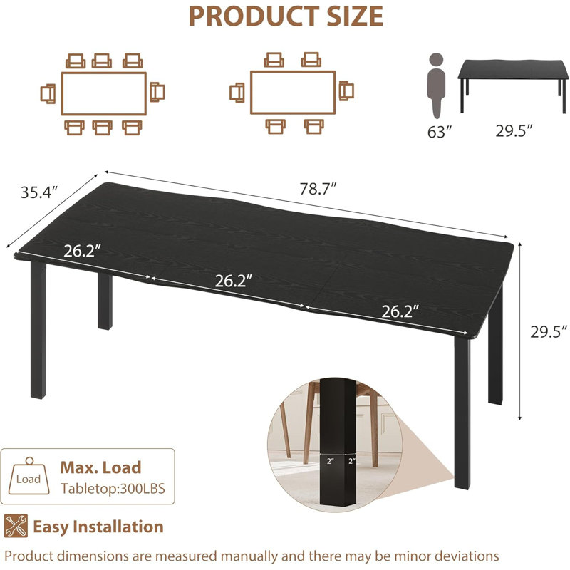 Dining Table, Black
