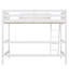 Lit mezzanine simple en bois massif avec échelle robuste