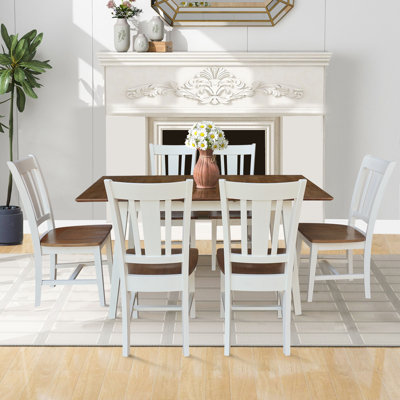 Lola Solid Wood Butterfly Extension Dining Set