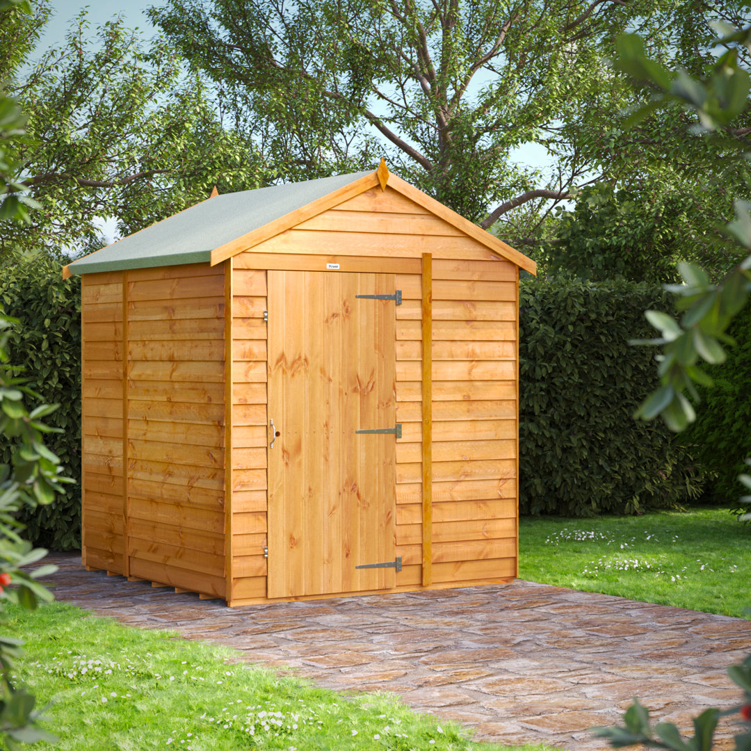 Powersheds 6 x 6ft Timber Overlap Windowless Apex Garden Shed