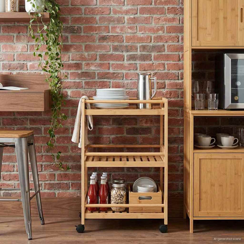 Bamboo Bar Cart