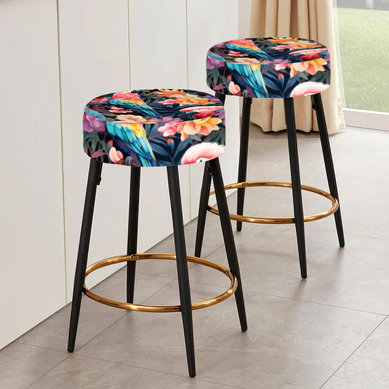 Parrot Haven Tropical Pattern - Tropical Bar Stools Set Of 2