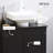 Pedestal Sink Storage Cabinet, Under Sink Cabinet, Bathroom Vanity Cabinet with U-Shape and Adjustable Internal Shelf-110447470