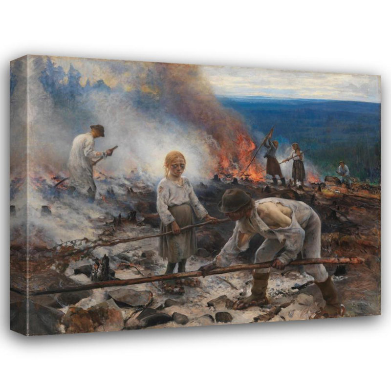 "Under the Yoke" par Eero Jarnefelt, reproduction d'art sur toile tendue, H 24 po x l 17 po