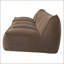 141.5inch Modular Double Caterpillar Sofa, Togo Style, Fine Corduroy Fabric Beanbag Couch for Cozy Living and Relaxation, Brown