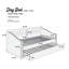 Mobilier de chambre à coucher 1pc avec lit gigogne et capitonnage
