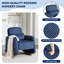 Chaise berçante en velours côtelé avec repose-pieds Rocking Chairs-1630523454