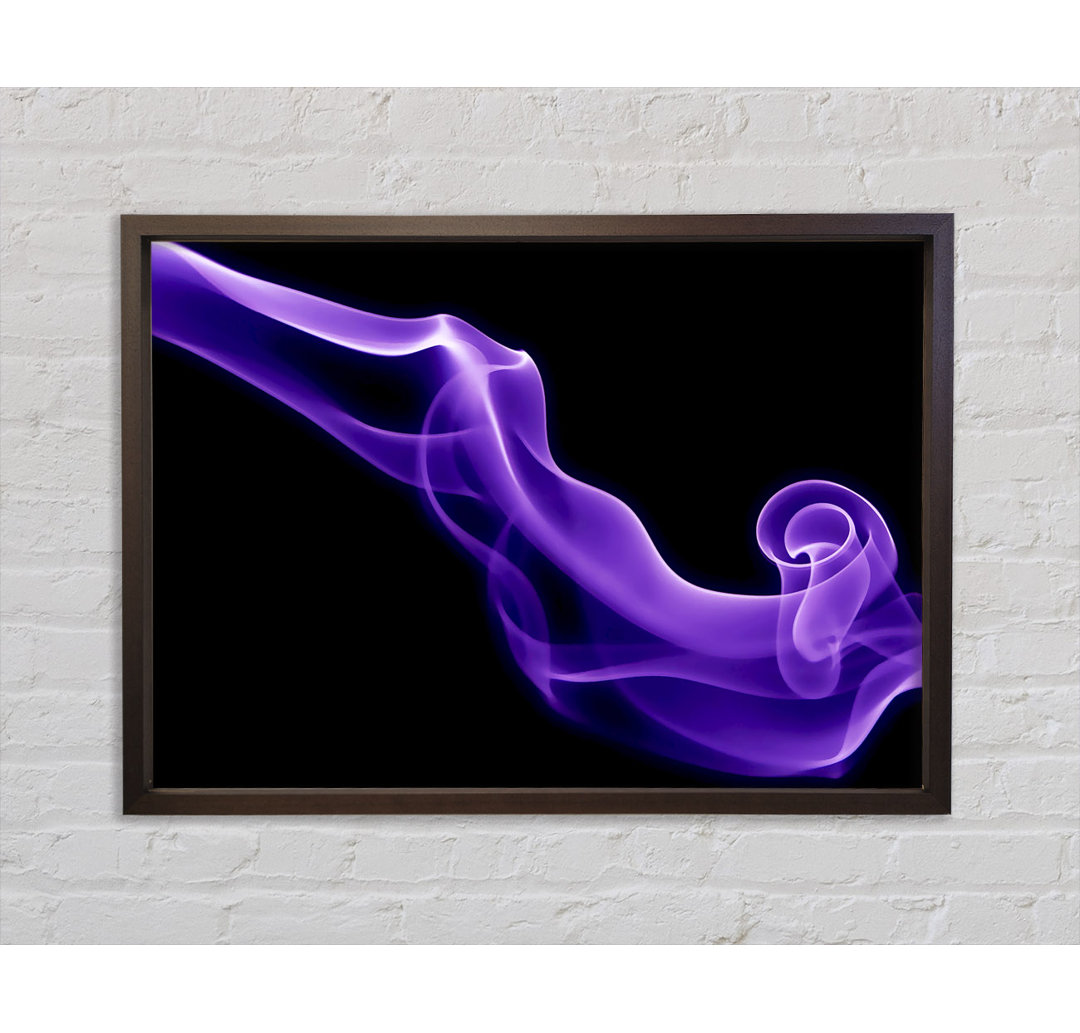 Lilac Purple Smoke - Einzelner Bilderrahmen Kunstdrucke auf Leinwand