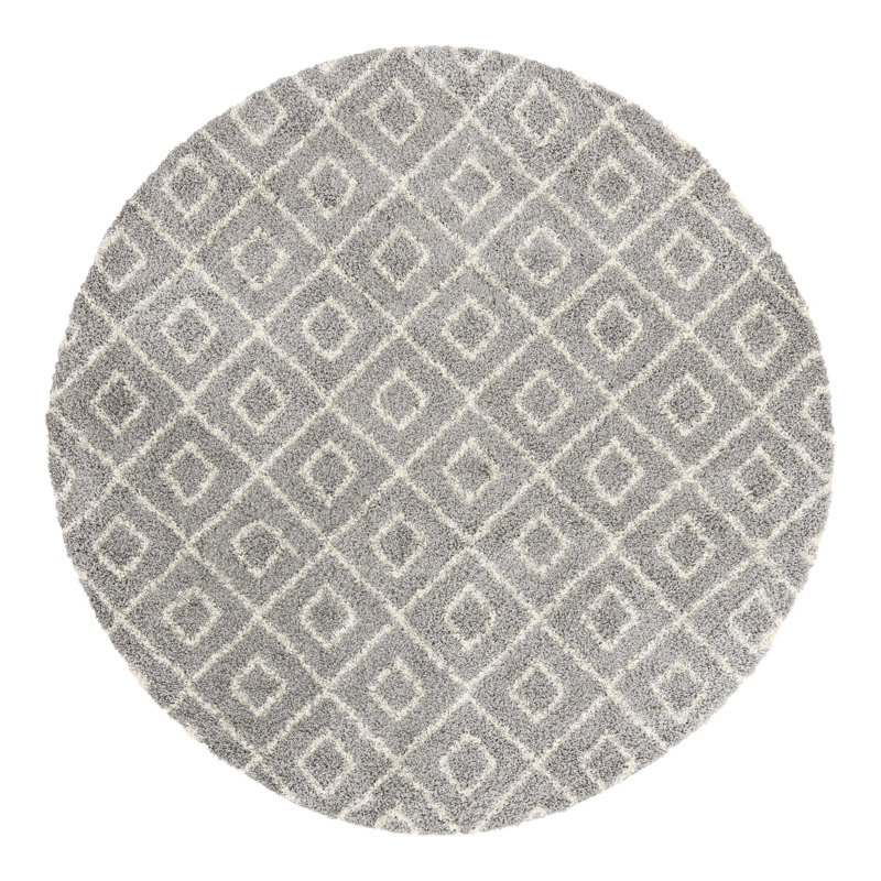 Azbill Geometric Indoor Rug, Round 10'