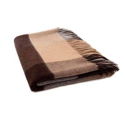 100% Cashmere Throw Blanket with Fringe