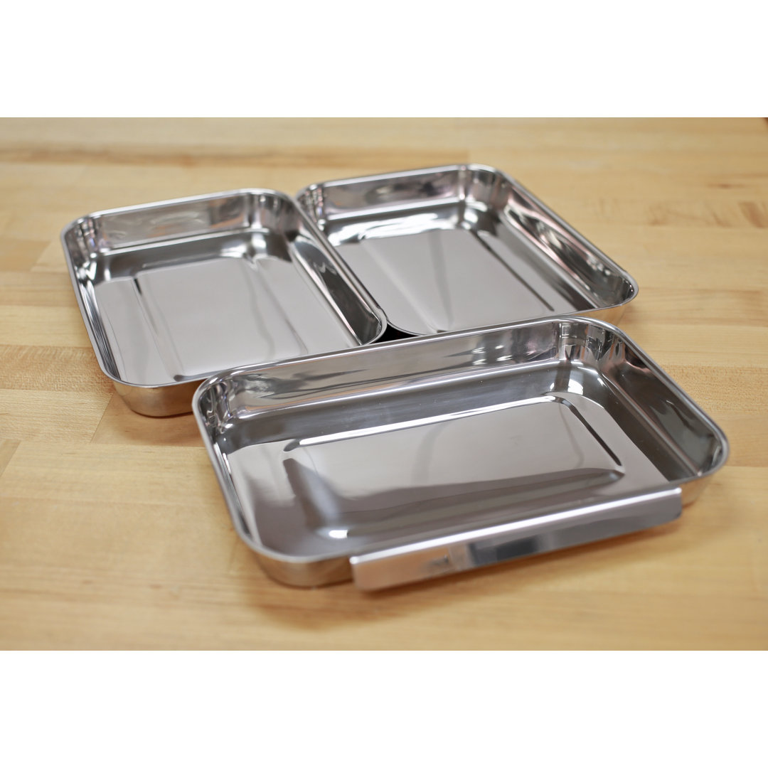 Frieling 8.5'' x 6'' Steel Bread Pan (Set of 3) Frieling