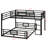 L-Shaped Metal Twin Over Full Size Bunk Bed