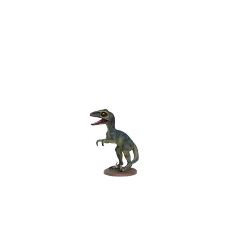Statue de petit dinosaure petit rapace vert
