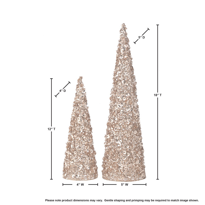 Ensemble de 2 paillettes 12/18 "Glamour, Champagne